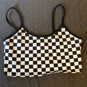 checkered mini crop